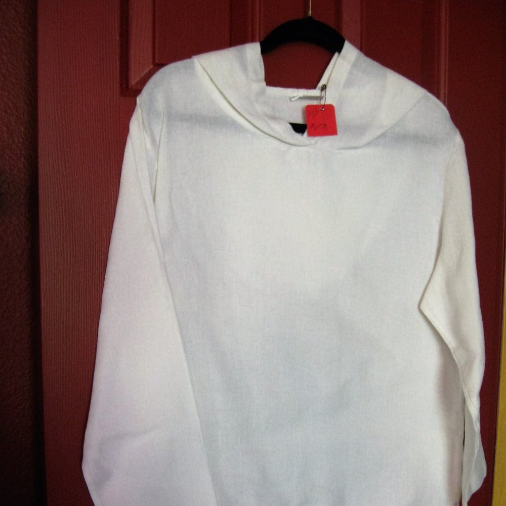 LINEN HOODIE Top - Cool and Beautiful - Size L